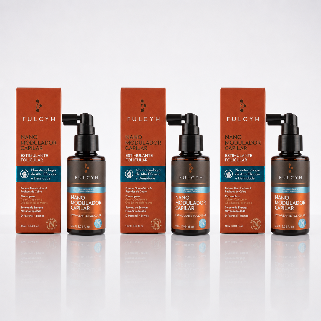 3 Nanomoduladores Capilares 90mL + Brinde